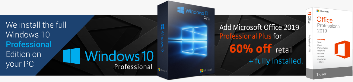 Get Windows 10 Pro and Microsoft Office 2016 Professional On Your Desktop PC